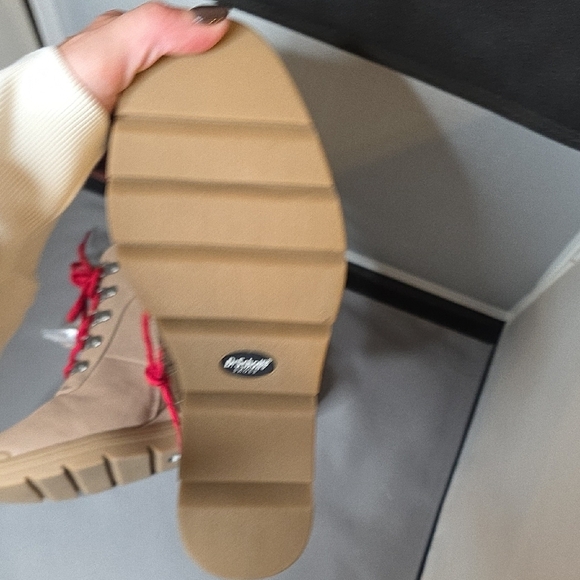 Dr Scholls Women's Wedge Ankle Boots with Red  & Tan Laces NEW Size 8 - Picture 5 of 8